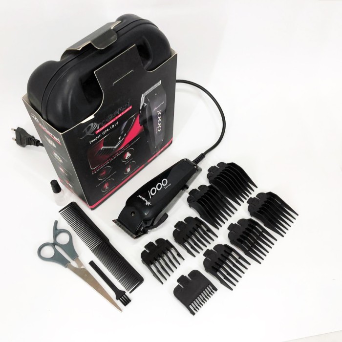 Професійний тример з набором насадок Gemei, Машинка для стрижки волосся потужна, Тример для скронь ZF-69