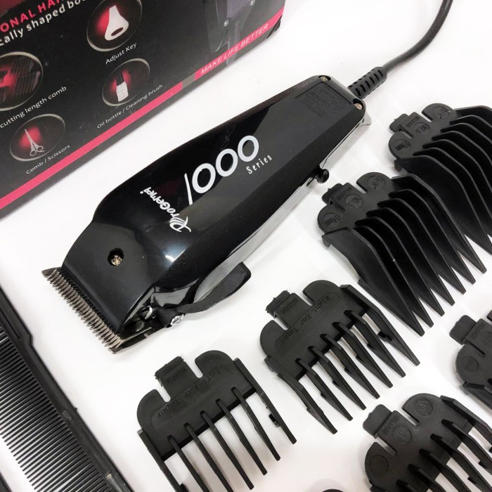 Професійний тример з набором насадок Gemei, Машинка для стрижки волосся потужна, Тример для скронь ZF-69