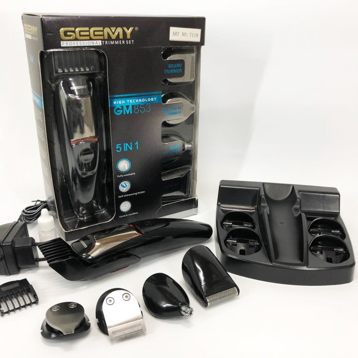 Бездротові машинки для стрижки легкі Geemy, Професійний бездротовий тример, Миюча машинка для стрижки YB-91