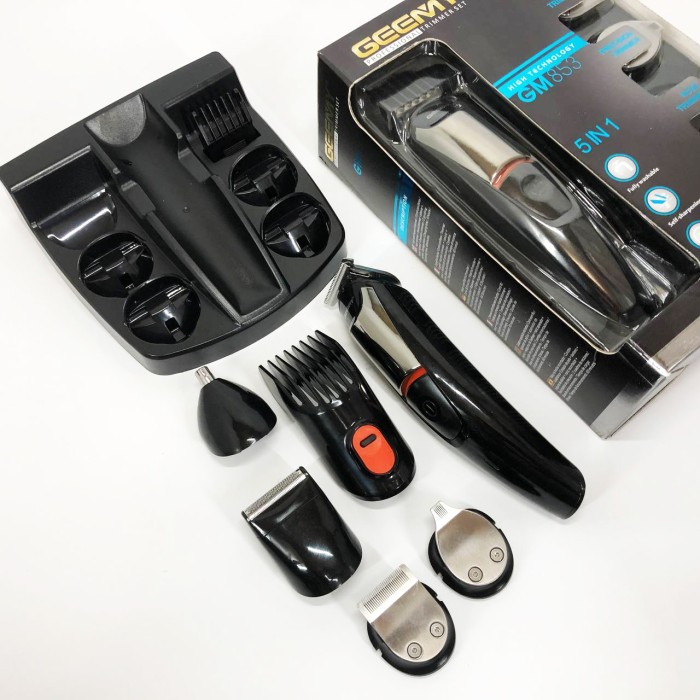 Тример для стрижки волосся потужний Geemy GM-853, Тример для скронь Машинка стрижки волосся хороша JI-89