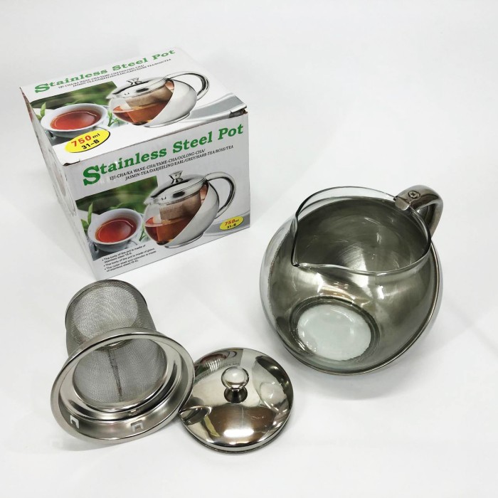 Скляні чайники для заварювання трав'яного чаю, Заварник для кухні, Чайник зі скляним заварником RQ-65