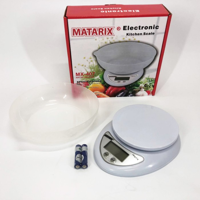 Кухонні електронні ваги для зважування продуктів Matarix MX-407 5 кг, Мірні ваги UK-418 для кухні