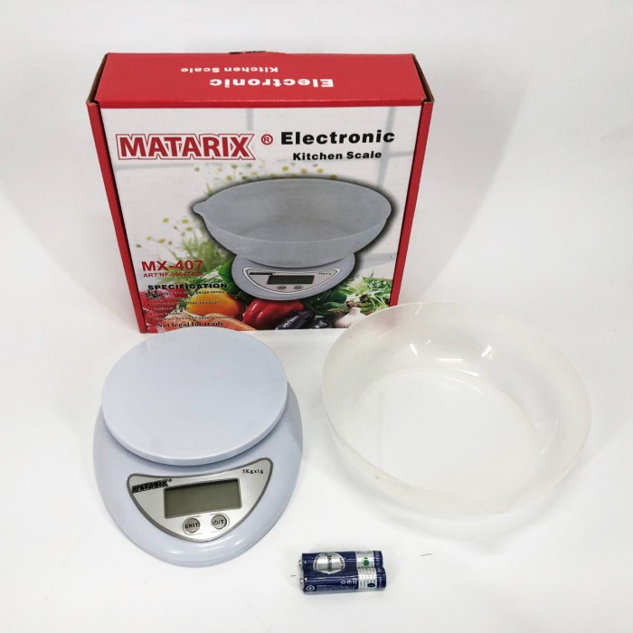 Кухонні електронні ваги для зважування продуктів Matarix MX-407 5 кг, Мірні ваги UK-418 для кухні