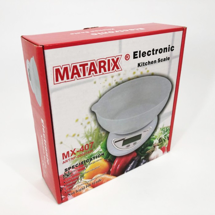Кухонні електронні ваги для зважування продуктів Matarix MX-407 5 кг, Мірні ваги UK-418 для кухні
