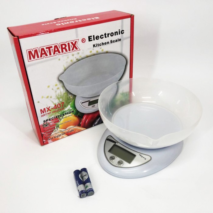 Кухонні електронні ваги для зважування продуктів Matarix MX-407 5 кг, Мірні ваги UK-418 для кухні