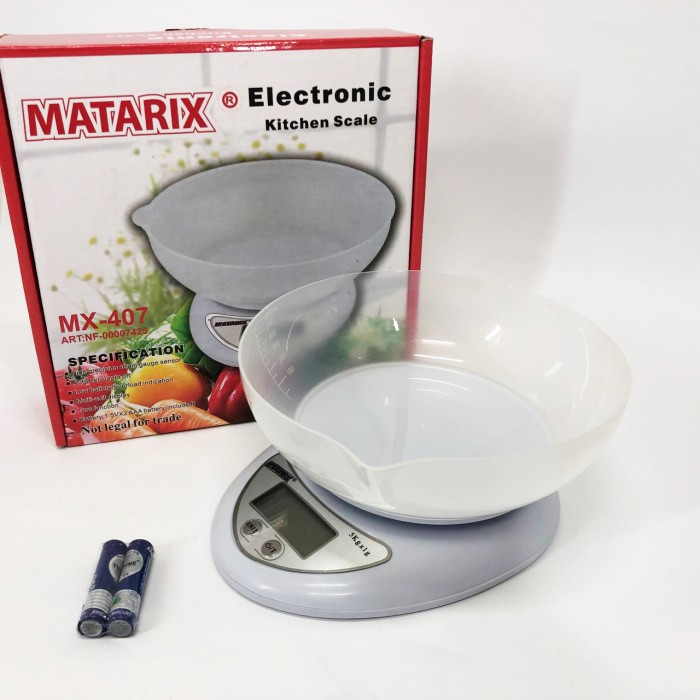 Кухонні електронні ваги для зважування продуктів Matarix MX-407 5 кг, Мірні ваги UK-418 для кухні
