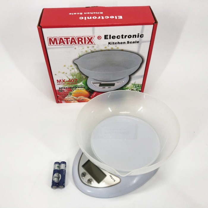 Кухонні електронні ваги для зважування продуктів Matarix MX-407 5 кг, Мірні ваги UK-418 для кухні