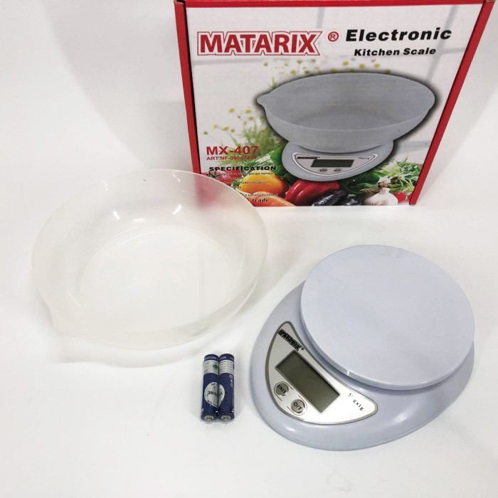 Кухонні ваги для харчових продуктів Matarix MX-407 5 кг, Електричні кухонні ваги звичайні MT-95