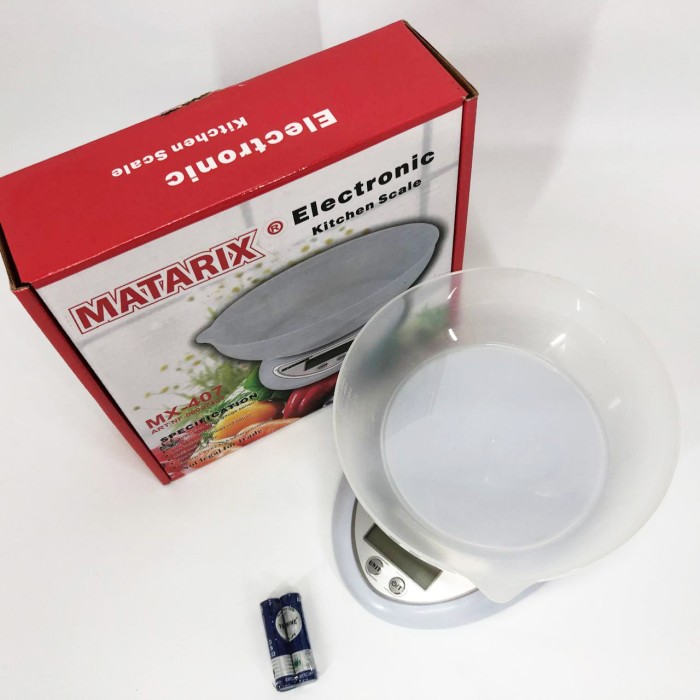 Кухонні ваги для харчових продуктів Matarix MX-407 5 кг, Електричні кухонні ваги звичайні MT-95