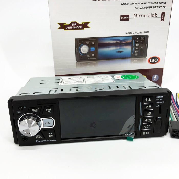 Магнітола для автомобіля з Bluetooth MP5 4026UM, Автомобільна магнітола PK-475 1din штатна