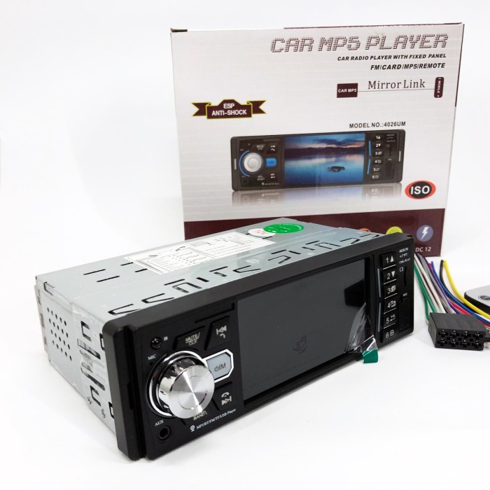Автомагнітола MP5 4026UM з екраном 4.1 дюйми, AUX вхід, Bluetooth, 1 DIN, магнітола в машину