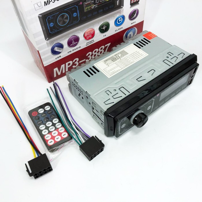 Мультимедійна автомагнітола універсальна MP3 3887 ISO 1DIN, Автомагнітоли з роз'ємом USB QR-66