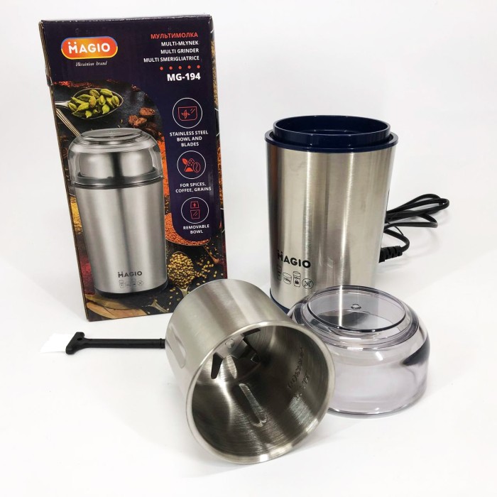 Кавомолка роторна для подрібнення кавових зерен MAGIO MG-194 200 Вт, Кавомолка електрична найкраща RY-51
