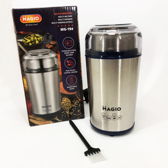 Кавомолка роторна для подрібнення кавових зерен MAGIO MG-194 200 Вт, Кавомолка електрична найкраща RY-51