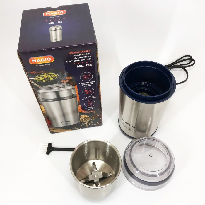 Кавомолка роторна для подрібнення кавових зерен MAGIO MG-194 200 Вт, Кавомолка електрична найкраща RY-51