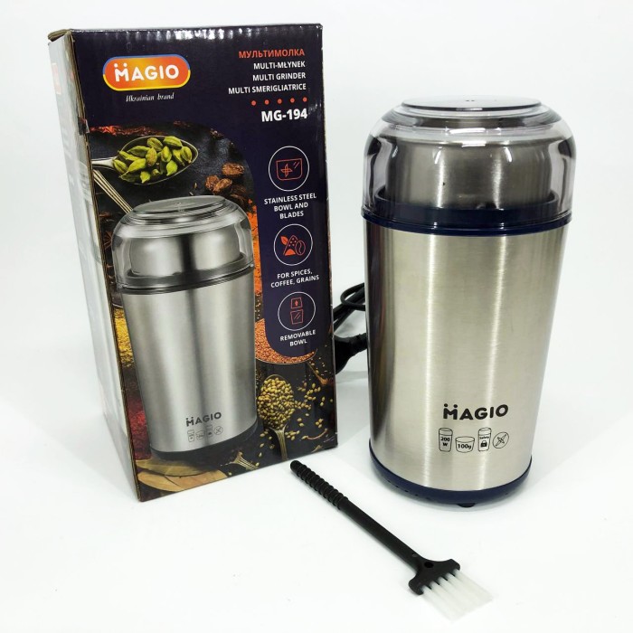 Кавомолка роторна для подрібнення кавових зерен MAGIO MG-194 200 Вт, Кавомолка електрична найкраща RY-51