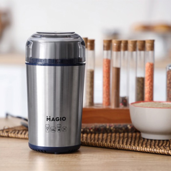 Кавомолка роторна для подрібнення кавових зерен MAGIO MG-194 200 Вт, Кавомолка електрична найкраща RY-51
