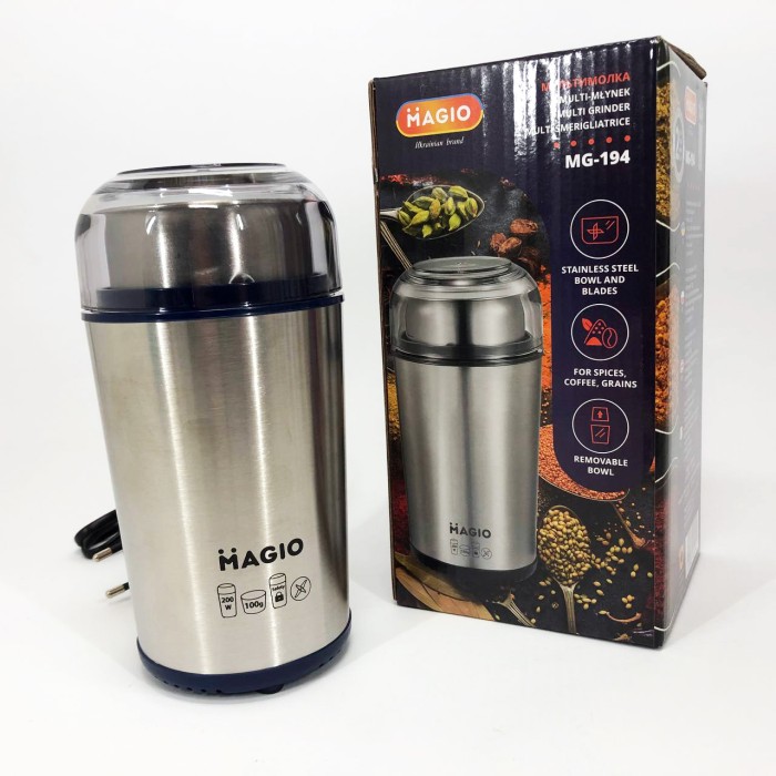 Кавомолка роторна для подрібнення кавових зерен MAGIO MG-194 200 Вт, Кавомолка електрична найкраща RY-51