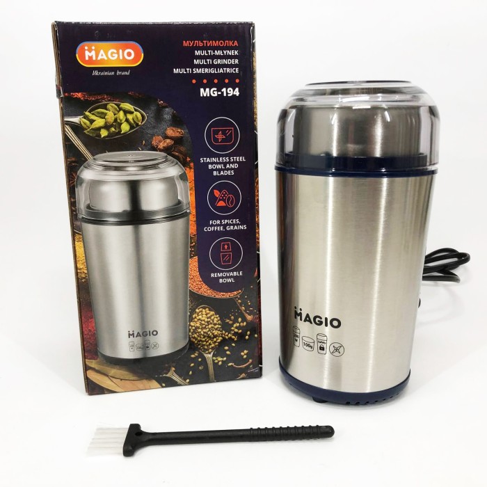 Кавомолка роторна для подрібнення кавових зерен MAGIO MG-194 200 Вт, Кавомолка електрична найкраща RY-51