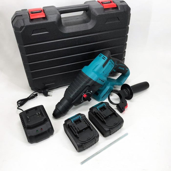 Перфоратор акумуляторний безщітковий KRAFFTEC 48V 2 акб 4.0AH дриль на акамуляторі для дому GW-253 в кейсі