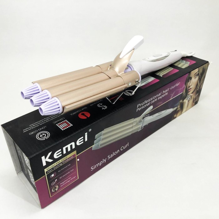 Плойка-стайлер для завивки Kemei KM-1010, Плойка для завивки волосся з різними функціями RL-30
