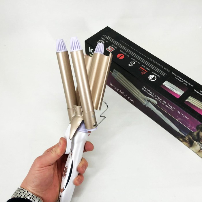 Плойка-стайлер для завивки Kemei KM-1010, Плойка для завивки волосся з різними функціями RL-30