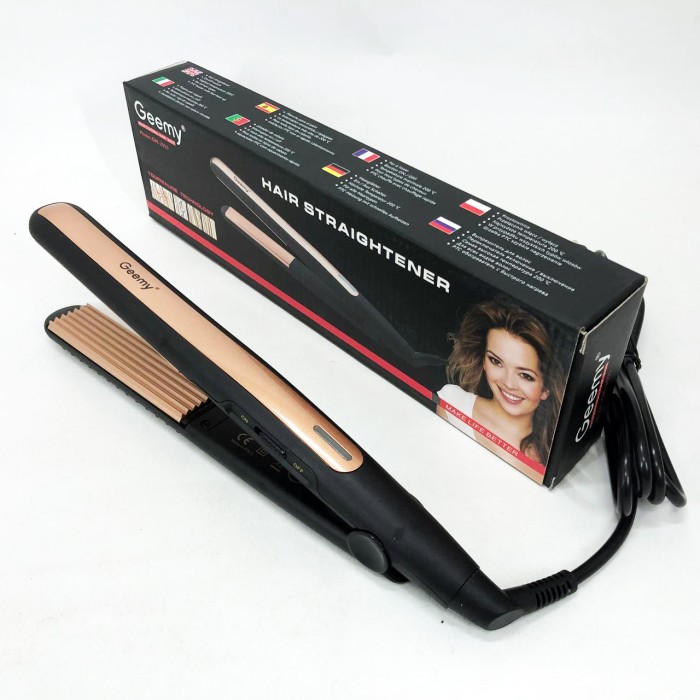 Праска-випрямляч для волосся з терморегулятором Gemei, Праска для вирівнювання зачіски TM-39