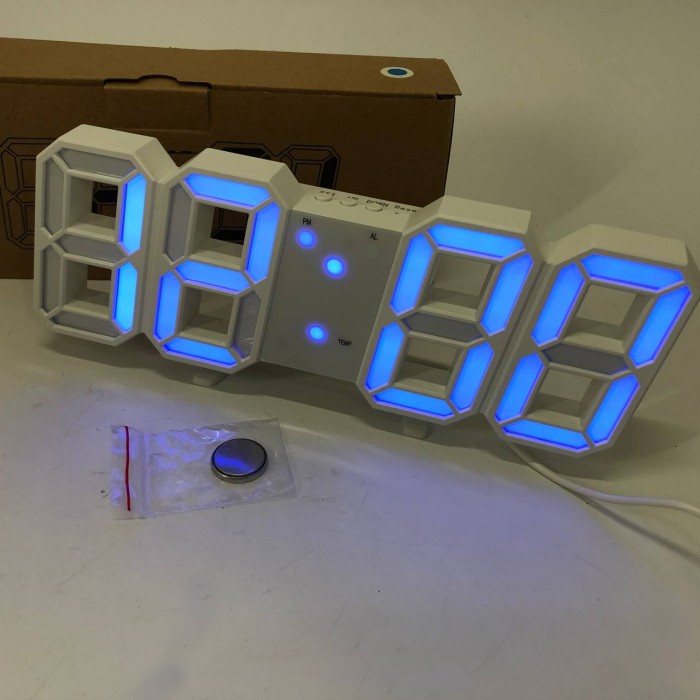 Настільний годинник з яскравим світлодіодним led дисплеєм LY-1089, Годинник RL-713 з підсвічуванням