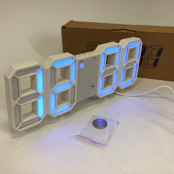 Стильний електронний годинник з підсвічуванням LED, Настільний годинник з великими цифрами LZ-35