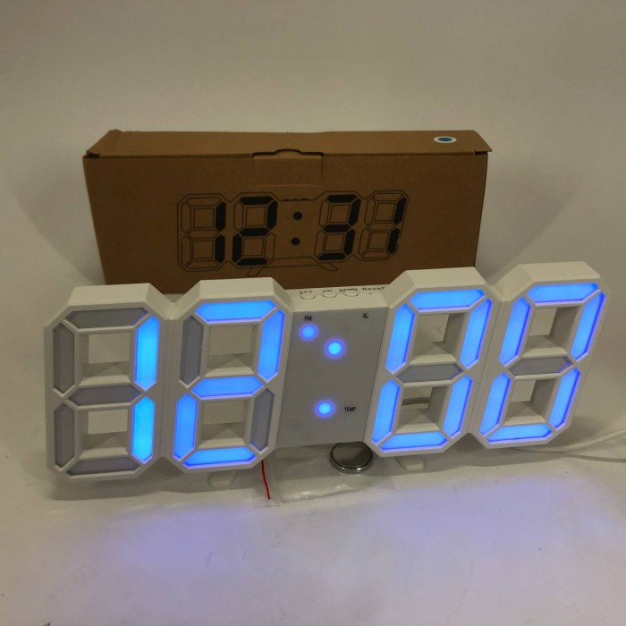 Стильний електронний годинник з підсвічуванням LED, Настільний годинник з великими цифрами LZ-35