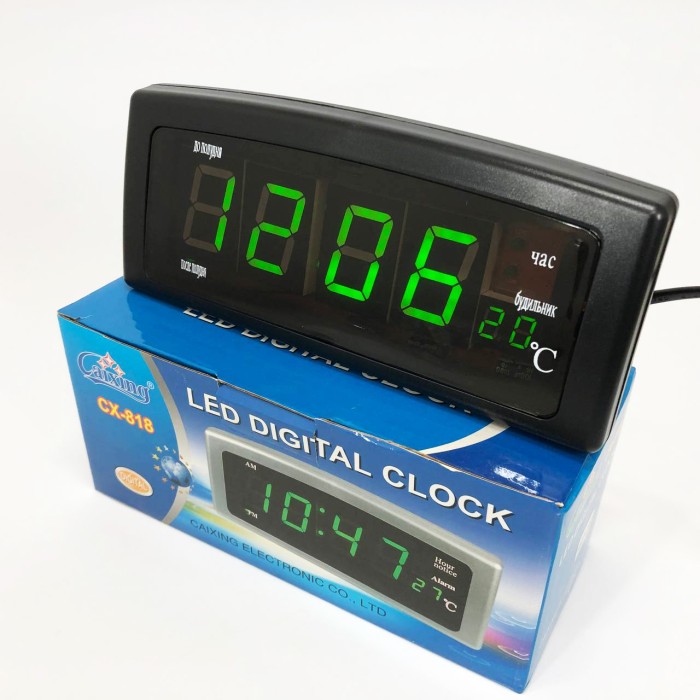 Настільний годинник з підсвічуванням Caixing CX-818, Цифровий годинник настільний OL-30