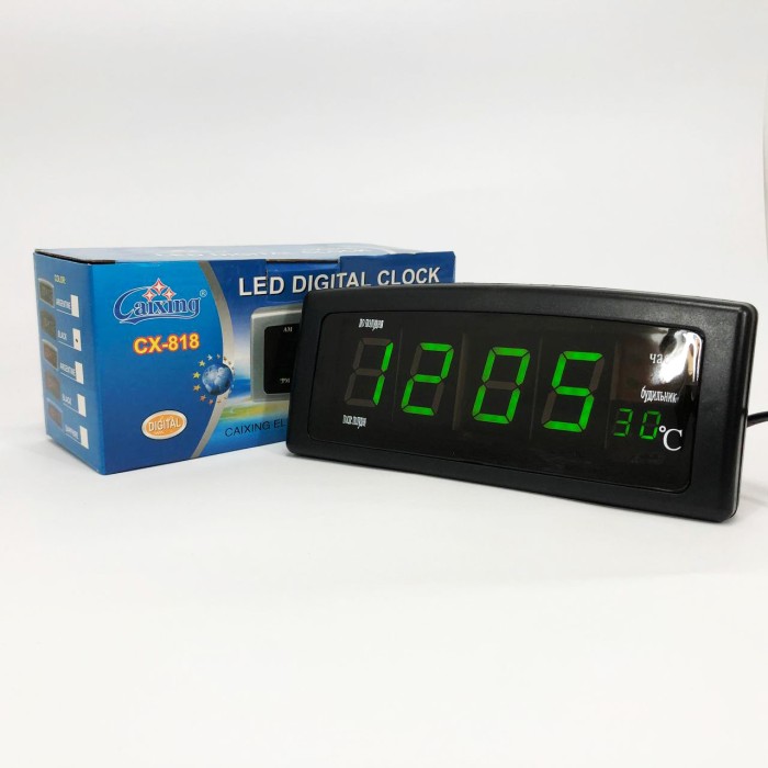 Годинник настільний цифровий електронний led Caixing, Практичний настільний годинник з підсвічуванням DV-94