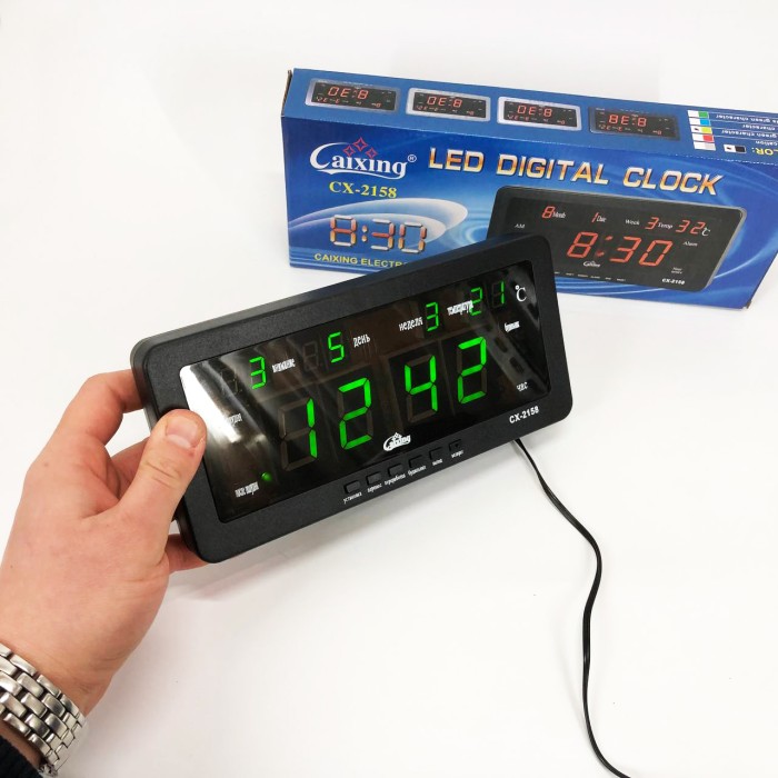 Електронний годинник з вбудованим дисплеєм, Настільний годинник з led підсвічуванням QS-31