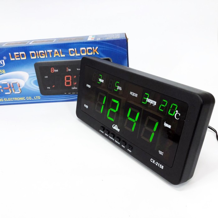 Електронний годинник з вбудованим дисплеєм, Настільний годинник з led підсвічуванням QS-31