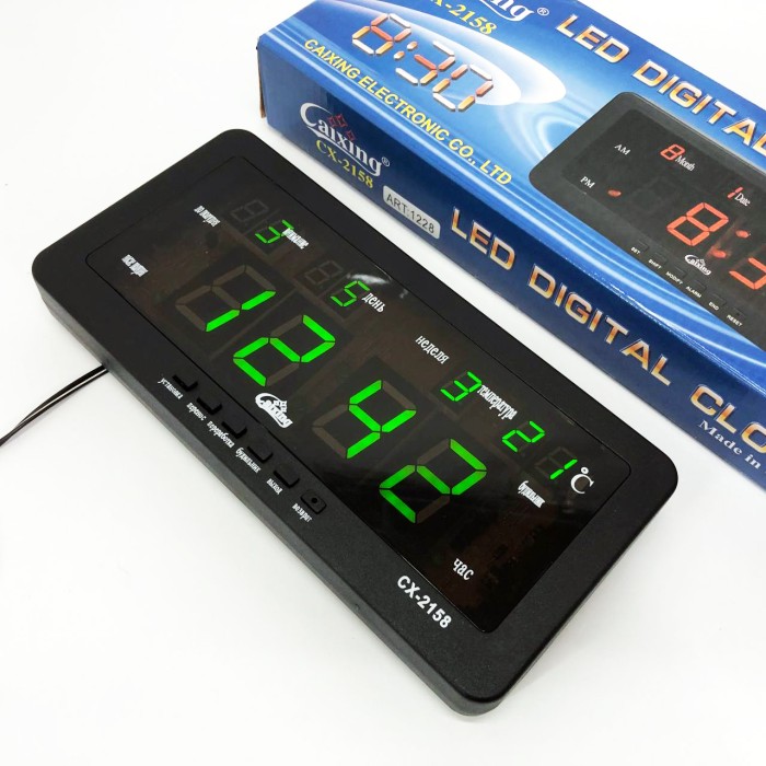 Електронний годинник з вбудованим дисплеєм, Настільний годинник з led підсвічуванням QS-31