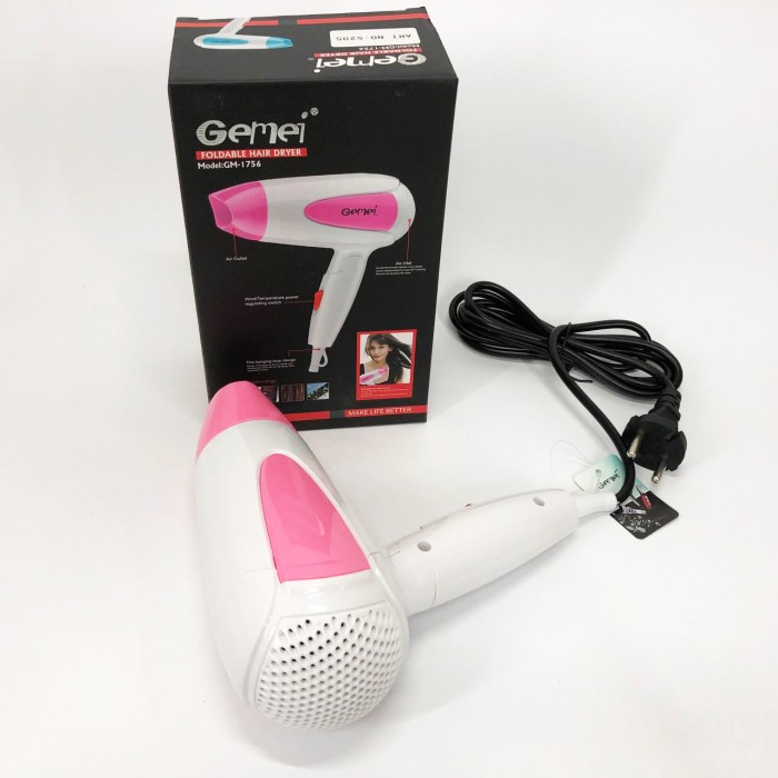 Фен-стайлер для сушіння волосся Gemei GM-1756 1200 Вт, Фен для укладання волосся салонний WE-56