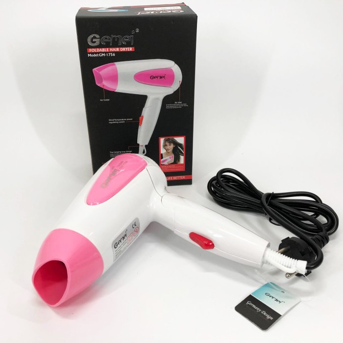 Фен-стайлер для сушіння волосся Gemei GM-1756 1200 Вт, Фен для укладання волосся салонний WE-56