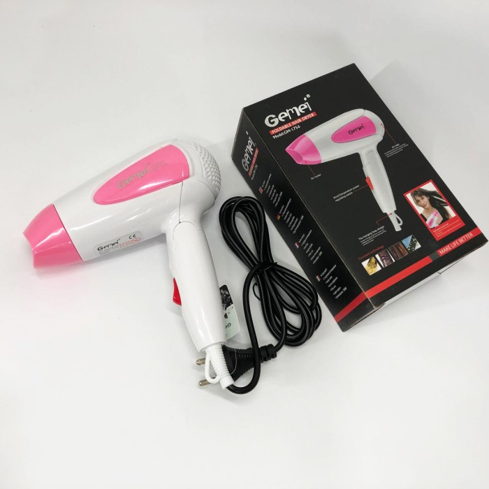 Потужний електричний фен для сушіння волосся Gemei GM-1756 1200 Вт, Функціональний професійний фен CN-93