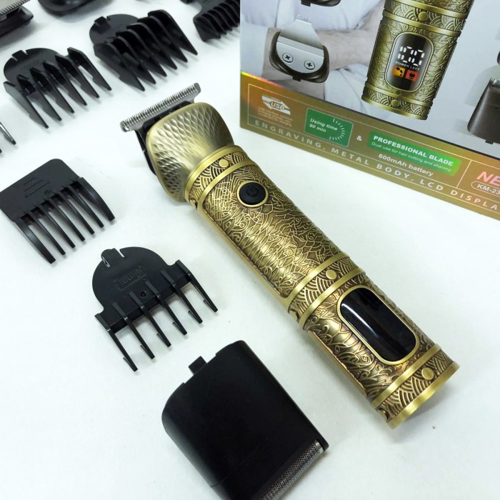 Машинка для точної стрижки бороди і волосся Kemei, Акумуляторна машинка для стрижки волосся з насадками SG-49