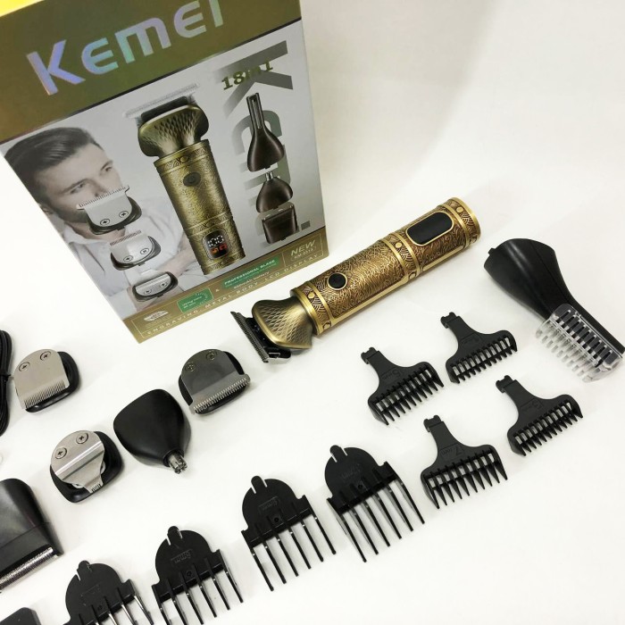 Машинка для точної стрижки бороди і волосся Kemei, Акумуляторна машинка для стрижки волосся з насадками SG-49