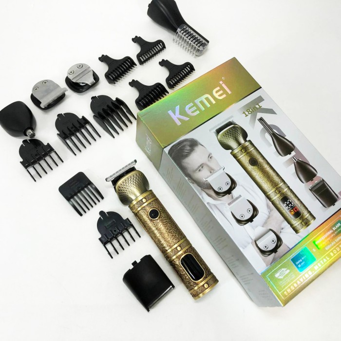 Машинка для точної стрижки бороди і волосся Kemei, Акумуляторна машинка для стрижки волосся з насадками SG-49