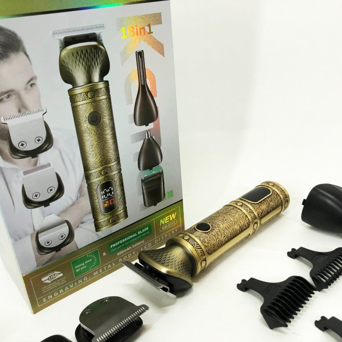 Машинка для точної стрижки бороди і волосся Kemei, Акумуляторна машинка для стрижки волосся з насадками SG-49