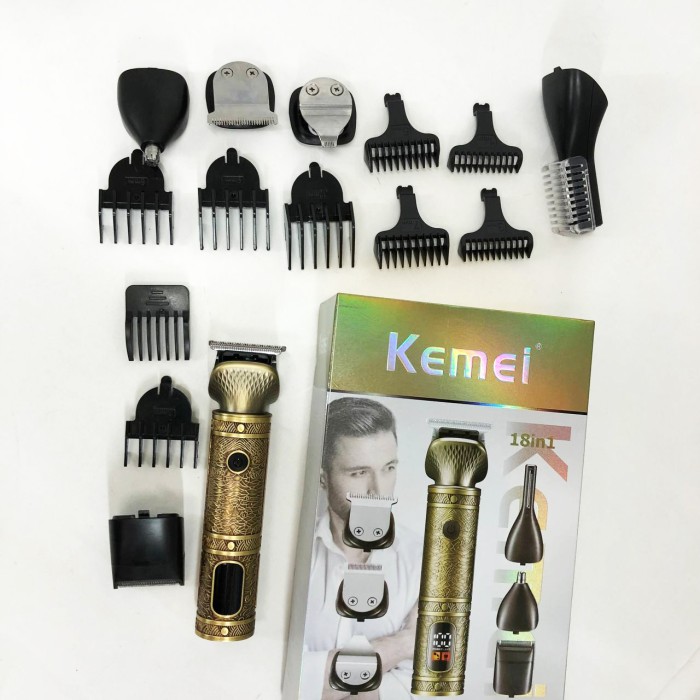 Машинка для точної стрижки бороди і волосся Kemei, Акумуляторна машинка для стрижки волосся з насадками SG-49