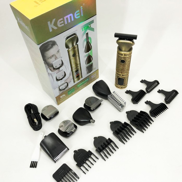 Машинка окантувальна професійна для бороди Kemei KM-2313, Машинка для видалення волосся XJ-542 на обличчі