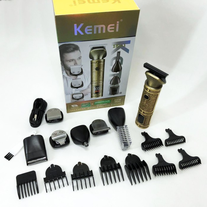 Тример для стрижки волосся потужний Kemei KM-2313, Професійна бритва-машинка для стрижки волосся SP-95