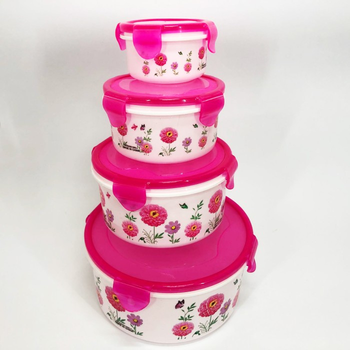 Набір пластикових судків UNIQUE UN-1512. Колір: рожевий JK-77