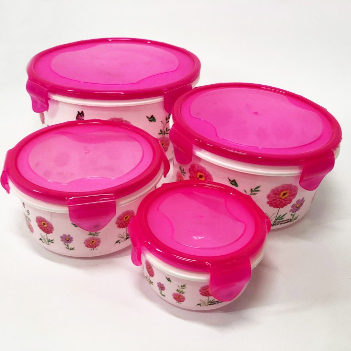 Набір пластикових судків UNIQUE UN-1512. Колір: рожевий JK-77