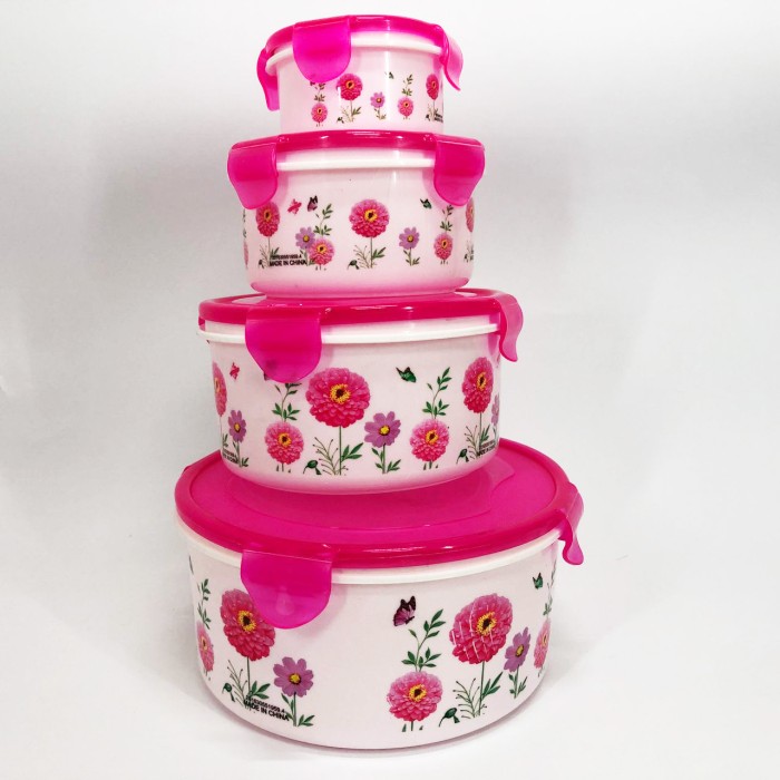 Набір пластикових судків UNIQUE UN-1512. Колір: рожевий JK-77