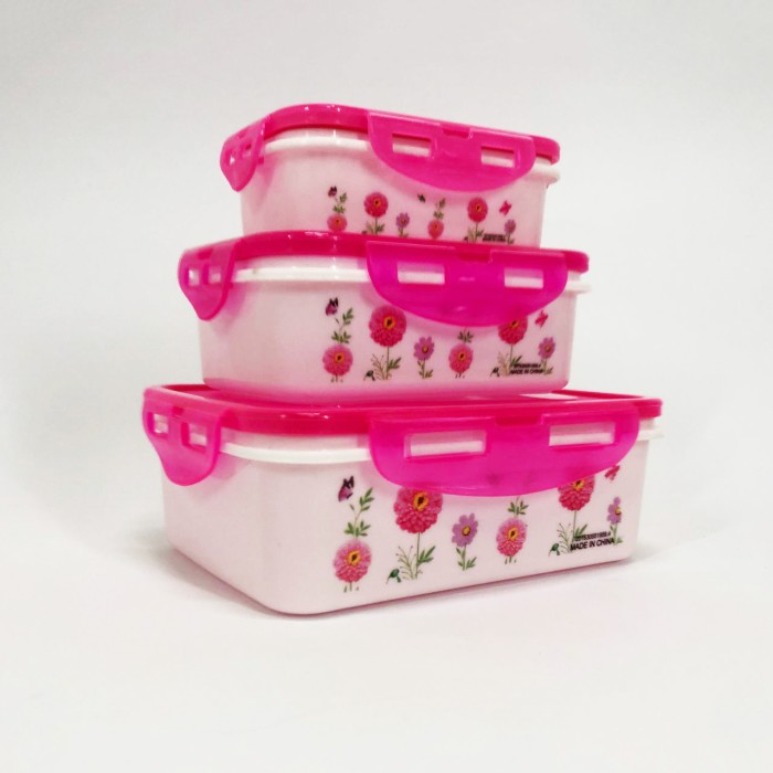 Комплект пластикових судків UNIQUE UN-1511. Колір: рожевий RW-94