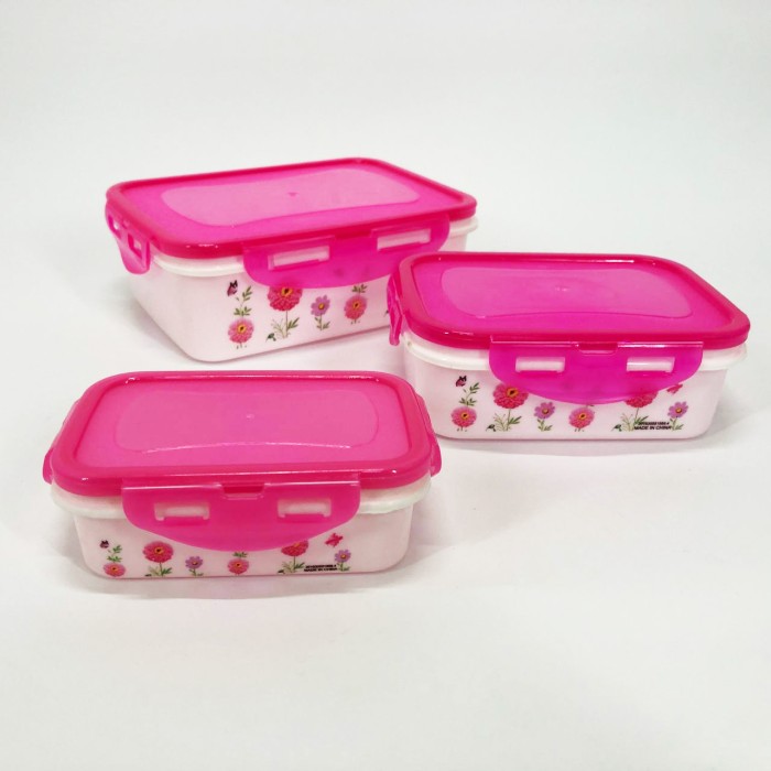 Комплект пластикових судків UNIQUE UN-1511. Колір: рожевий RW-94